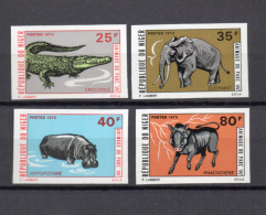 NIGER  N° 277 à 280   NON DENTELES   NEUFS SANS CHARNIERE  COTE ? €  ANIMAUX FAUNE - Niger (1960-...)