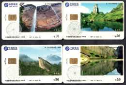 China 1999 Wuyishan Landscape (Jiangxi Province) 4V IC No. 39 Cards Used - China