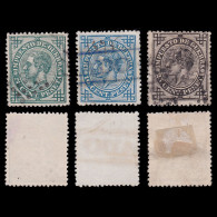 España.Alfonso XII.1876.Matasello.Edifil 183-184-185 - Used Stamps