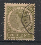 SURINAME - 1904-08 - N°YT. 51 - Wilhelmina 20c Olive - Oblitéré "CAYENNE A ... "  / Used - Used Stamps