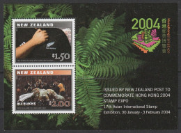 Neuseeland: 2003, Blockausgabe: Mi. Nr. 405, 100 Jahre Testmatches Der Neuseeländischen Rugby-Nationalmannschaft. **/MNH - Hojas Bloque