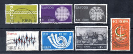 Ireland, Used, 1966, 1970, 1971, 1972, 1973, 1975, Michel 188, 239, 240, 265, 276, 289, 315, Europa - Usati