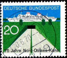 RFA Poste Obl Yv: 493 Mi:628 Nord-Ostsee-Kanal (TB Cachet Rond) (Thème) - Ships