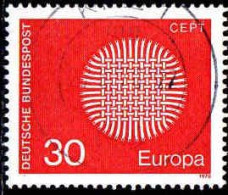 RFA Poste Obl Yv: 484 Mi:621 Europa Cept Tissage Formant Un Soleil (cachet Rond) (Thème) - 1970