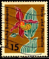 RFA Poste Obl Yv: 265 Mi:393 Orchidée Cypripède (Lign.Ondulées) (Thème) - Orquideas
