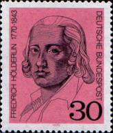 RFA Poste N** Yv: 481 Mi:618 Friedrich Hölderlin Poète (Thème) - Scrittori