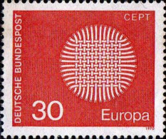 RFA Poste N** Yv: 484 Mi:621 Europa Cept Tissage Formant Un Soleil (Thème) - 1970