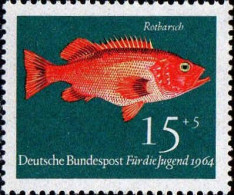 RFA Poste N** Yv: 285 Mi:413 Für Die Jugend Rotbarsch (Thème) - Fishes
