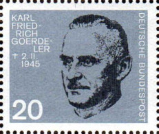 RFA Poste N** Yv: 301 Mi:435 Kark Friedrich Goerdeler (Thème) - Guerre Mondiale (Seconde)