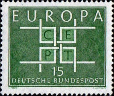 RFA Poste N** Yv: 278 Mi:406 Europa Cept Sigle Stylisé (Thème) - 1963