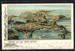 Lithographie Arcona, Panorama Der Insel Rügen  - Rügen
