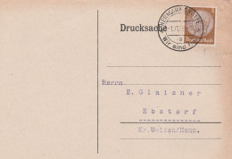 Deutsches Reich Karte Mit Tagesstempel Not  Hermannshütte Heřmanova Huť Wir Sind Frei 1938 - Ocupación 1938 – 45