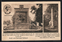 AK Rossbach, Schlacht-Denkmal, Denkmal Friedrich D. Gr.  - Other & Unclassified