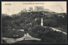 AK Bornholm, Hammershus-Ruine Mit Kofoed-Denkmal  - Danemark