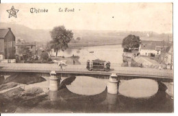 CHENÉE LE PONT AVEC  TRAMWAY CACHÈTEE FELDPOST LÜTTICH 1915 -  521 D1 - Other & Unclassified