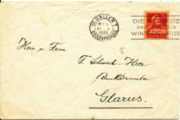 Switzerland Cover St. Gallen 31-1-1935 Single Franked - Briefe U. Dokumente