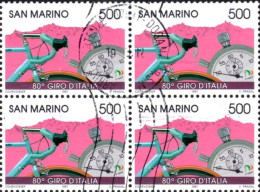 S. Marino 1997 Giro D'Italia Quartina Usata - Blocs-feuillets