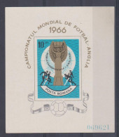 Roumanie 1966 BL 62 ** Coupe Du Monde De Football En Angleterre - Blocks & Sheetlets