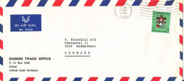 UAE Dubai Air Mail Cover Sent To Denmark 12-11-1989 - Dubai