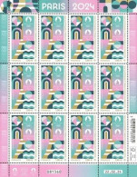 France 2024 Olympic Games Paris Olympics Symbolism Logo Sheetlet MNH - Verano 2024 : París