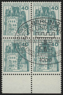 535 Burgen U.Schl. 40 Pf UR-Viererbl. ESST Berlin - Used Stamps