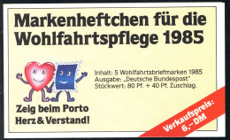BAGFW/Wofa 1985 Miniaturen 80 Pf, 5x1261, ESSt Bonn - Andere & Zonder Classificatie