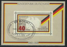 Block 10 25 Jahre BRD 1974, ESSt Bonn - Oblitérés