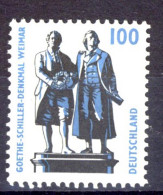 1934 SWK 100 Pf Goethe/Schiller, Einzelmarke + Nr. ** - Rolstempels