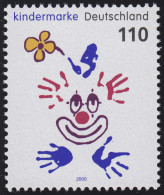 2134 Einzelmarke Aus Block 53 Für Uns Kinder - Clown 2000, Postfrisch - Ungebraucht