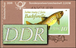 MH 9w1 Süßwasserfische 1988 - PLF Punkt Im D Von DDR, Feld 4 ** - Postzegelboekjes