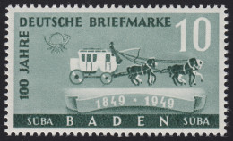 Baden 54 Deutsche Briefmarken 10 Pf. ** - Baden