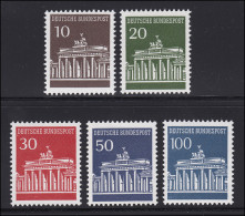 506-510w Brandenburger Tor, Satz Mit Matter PLANATOL-Gummierung, Postfrisch ** - Unused Stamps