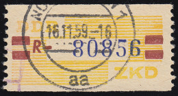 25-R Dienst-B, Billet Blau Auf Gelb, Gestempelt - Oblitérés