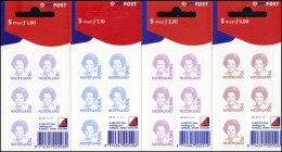 1914-1917 Königin Beatrix 2001, 4 Werte, 4 Folienblätter ** - Sonstige & Ohne Zuordnung