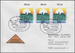 1615 Umweltschutz Rettung Regenwald MeF NN-FDC ESSt Plön Weißstorch 11.6.1992 - Umweltschutz Und Klima