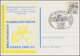 Postkarten-Zudruck Ausstellung 70 Jahre BSV Essen Saalbau, SSt Essen 4.5.1980 - Sonstige & Ohne Zuordnung