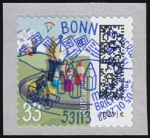 3741 Welt Der Briefe: Briefberge 33 Cent, Selbstklebend, EV-O Bonn - Used Stamps