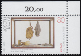 1673 Europa 80 Pf Beuys ** Ecke O.r. - Unused Stamps