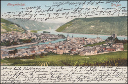 AK Bingerbrück Panorama, Per Bahnpost ZUG 314 Nach MICHELSTADT 4.6.1904 - Altri & Non Classificati