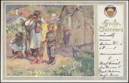 AK Gemälde Osterbräuche Kinderkonzert, BADEN NIEDER-ÖSTERREICH 20.2.1913 - Non Classificati