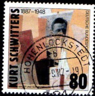 RFA Poste Obl Yv:1158 Mi:1326 Kurt Schwitters Peintre & Ecrivain (TB Cachet Rond) (Thème) - Schrijvers