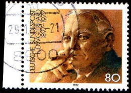 RFA Poste Obl Yv:1140 Mi:1308 Ludwig Erhard Chancelier (TB Cachet Rond) (Thème) - Tabac