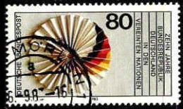 RFA Poste Obl Yv:1017 Mi:1185 10.Jahre BRD In Der UNO (Beau Cachet Rond) (Thème) - VN