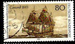 RFA Poste Obl Yv:1012 Mi:1180 Einwanderung Der 1.Deutschen In Amerika (Beau Cachet Rond) Theme - Ships