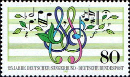 RFA Poste N** Yv:1151 Mi:1319 Deutscher Sängerbund (Thème) - Musique