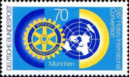 RFA Poste N** Yv:1159 Mi:1327 Rotary International Convention München (Thème) - Rotary Club