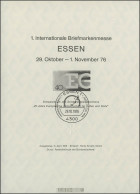 Messe Essen Sonderdruck 1976 DIN A5, Europäische Gemeinschaft, SSt Messe-Logo - Privatpost