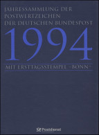 Jahressammlung Bund 1994 Mit Ersttagssonderstempel, Komplett Wie Verausgabt - Jahressammlungen