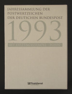 Jahressammlung Bund 1993  Mit Ersttagssonderstempel - Collezioni Annuali