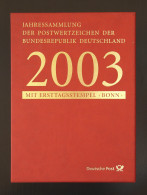 Jahressammlung Bund 2003 Mit Ersttagssonderstempel - Collezioni Annuali